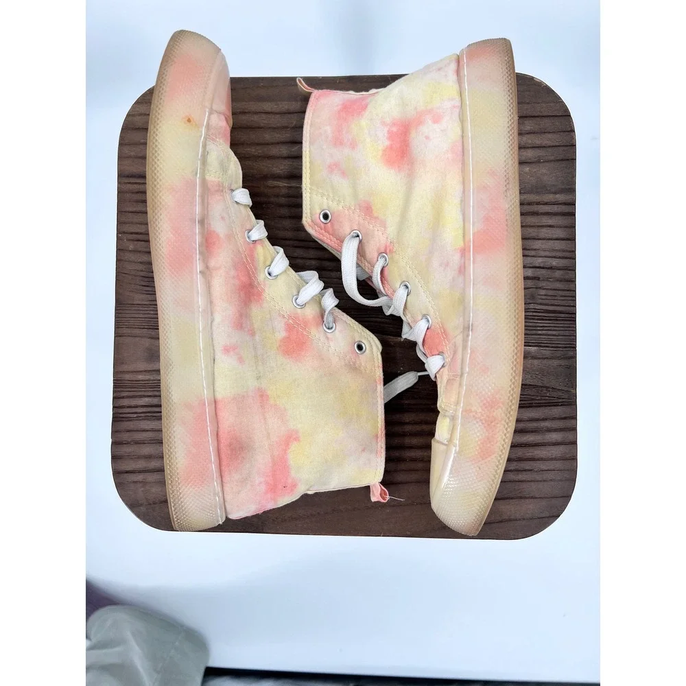Vintage Havana Rewind Tie Dye Multi Pink Yellow High Top Sneakers Womens 9.5